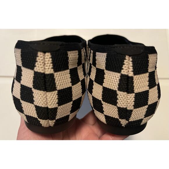 Vivaia Checker Margot 2.0 Flats Square Toe V-Cut Shoe Size 41 US 10-10.5 Preppy - Picture 6 of 11
